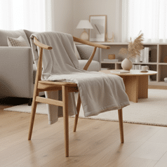 Plaid-Decke off-white...