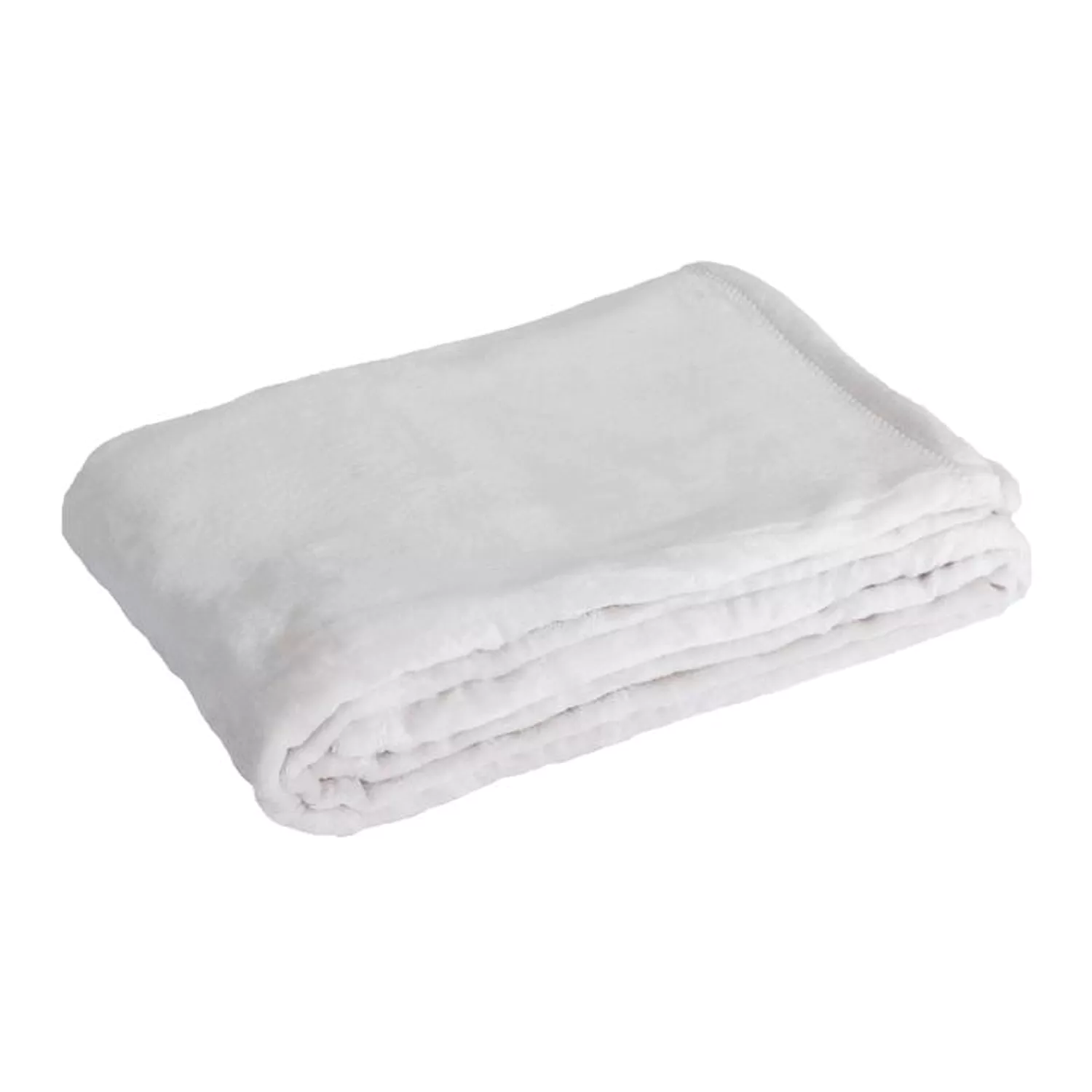 Couverture plaid couleur blanche 180x200cm FLANBERG