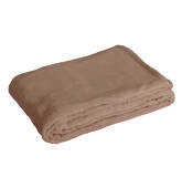 Couverture Plaid marron en...
