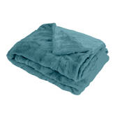 Couette Plaid bleue 100%...