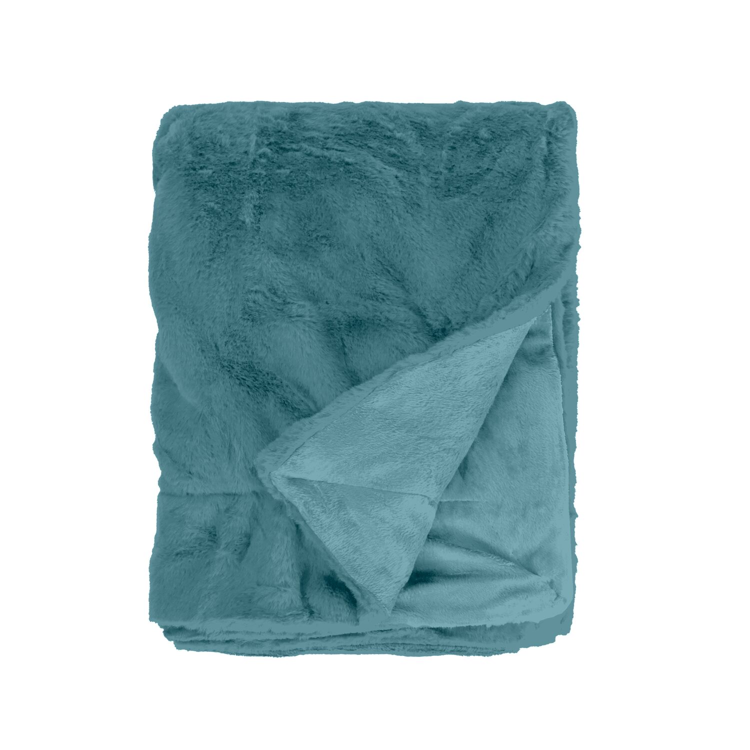 Couette Plaid bleue MINNOR 100% Polyester - 130x170 cm