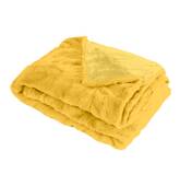 Couverture plaid jaune...