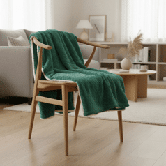 Coperta a quadri verde...