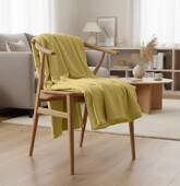 Couverture plaid jaune...