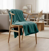 Couverture plaid verte...