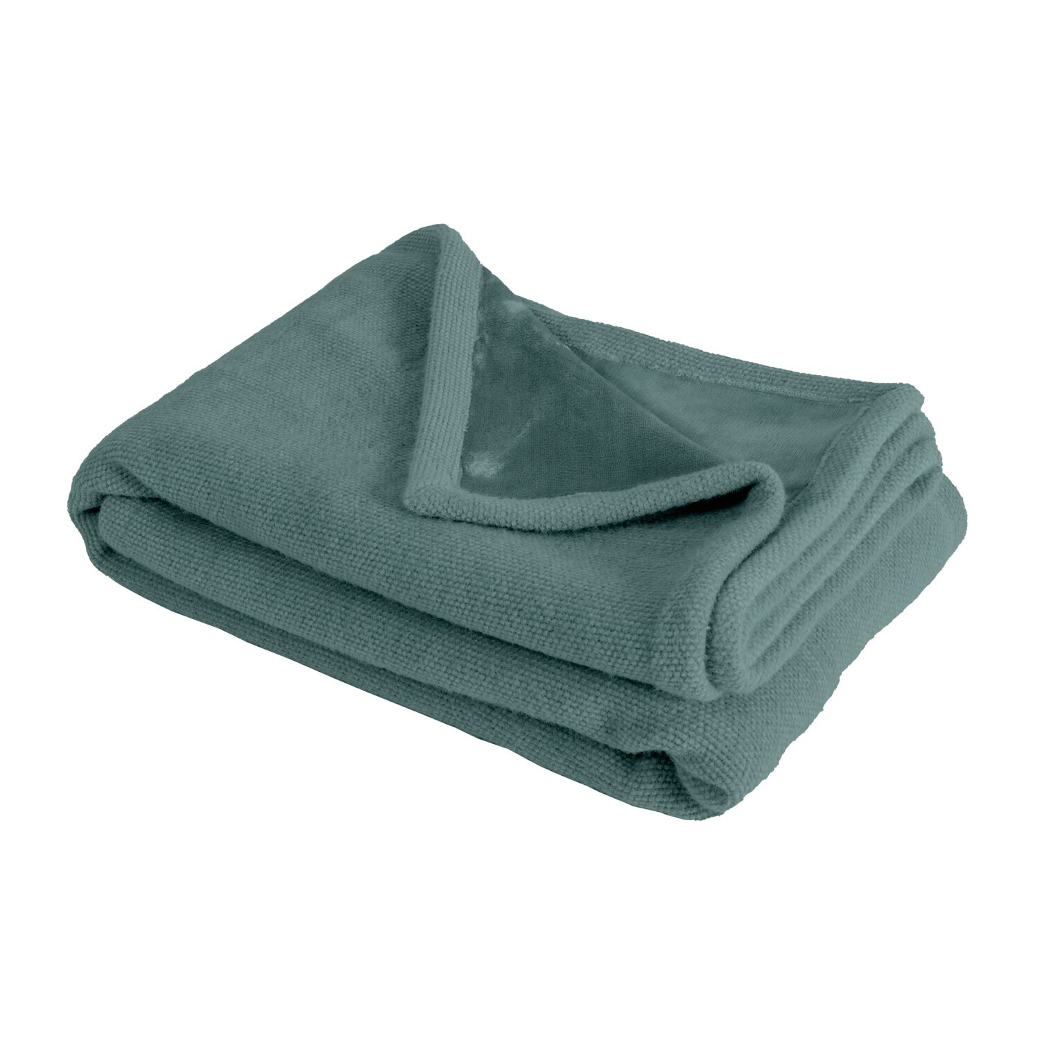 Couverture plaid verte 130x170cm PANORA