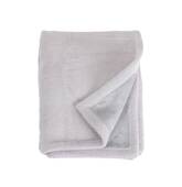 Couverture plaid gris clair...