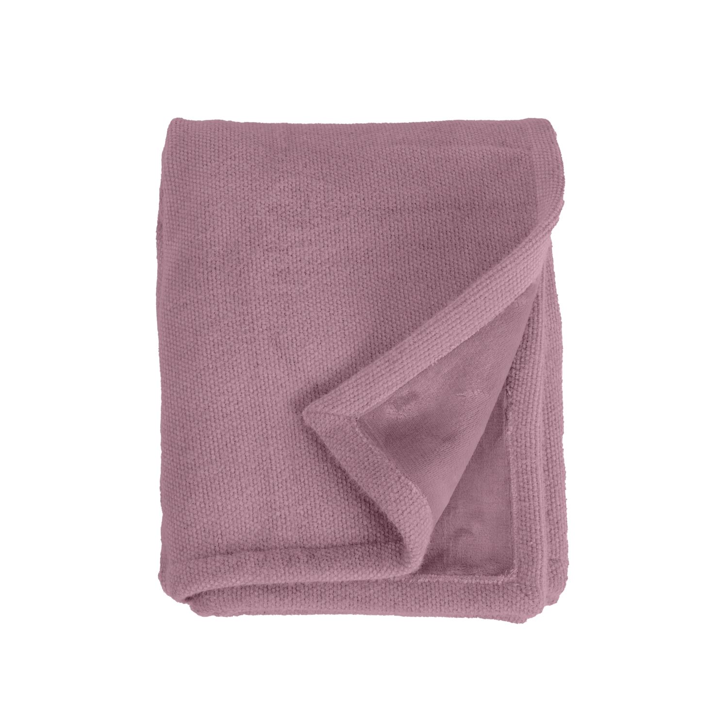 Couverture plaid rose 130x170cm PANORA