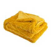 Couverture plaid jaune...