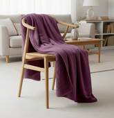 Couverture plaid violette...
