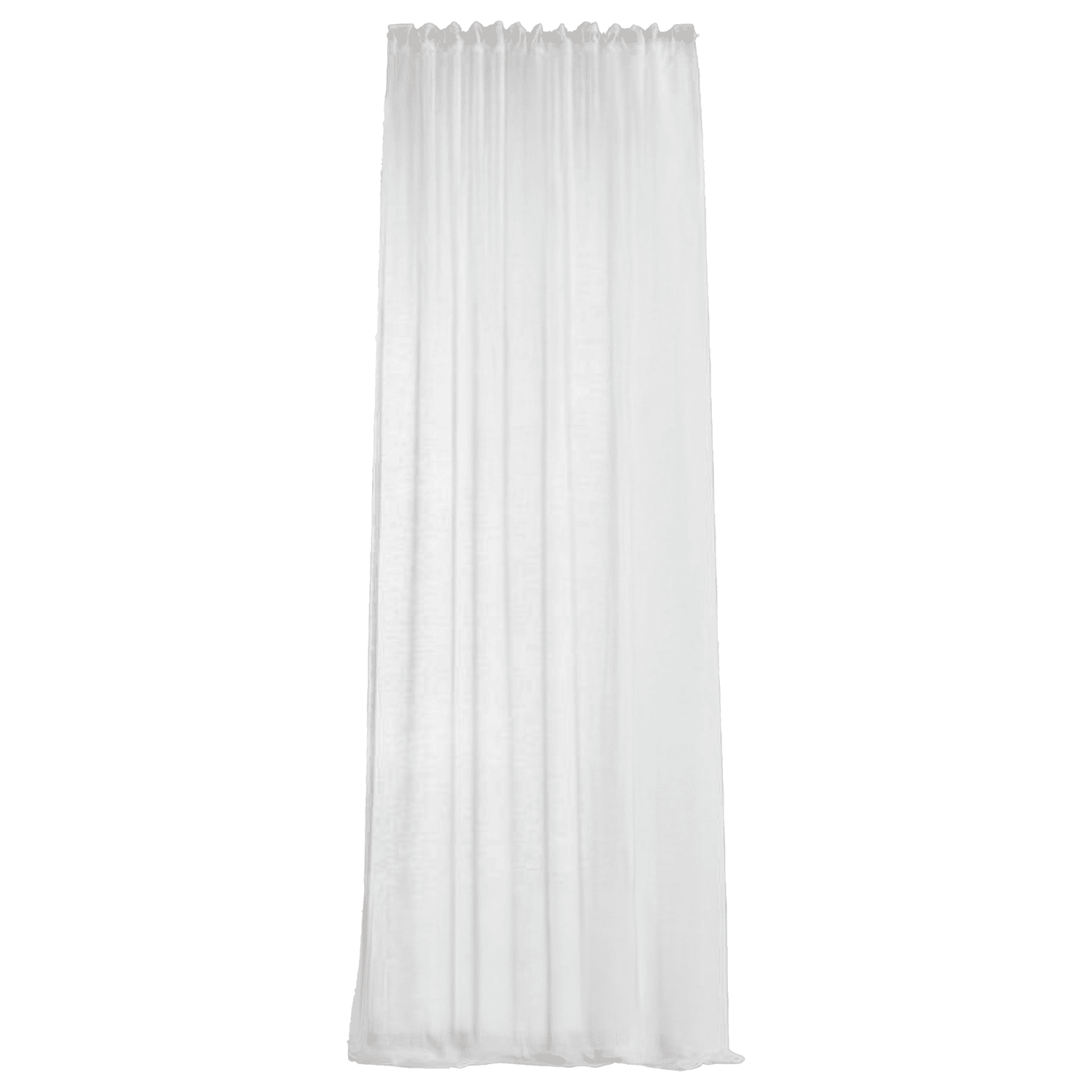 Rideau plissé en voile blanc semi-transparent 140x280 cm