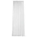 Rideau plissé en voile blanc semi-transparent 140x280 cm - Happy Garden