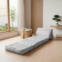 Matelas de sol modulaire gris clair en polyuréthane - 1 place