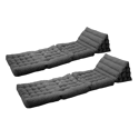 Lot de 2 matelas de sol modulaires gris foncé PYRAMIDE