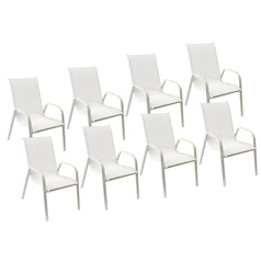 Lot de 8 chaises MARBELLA...