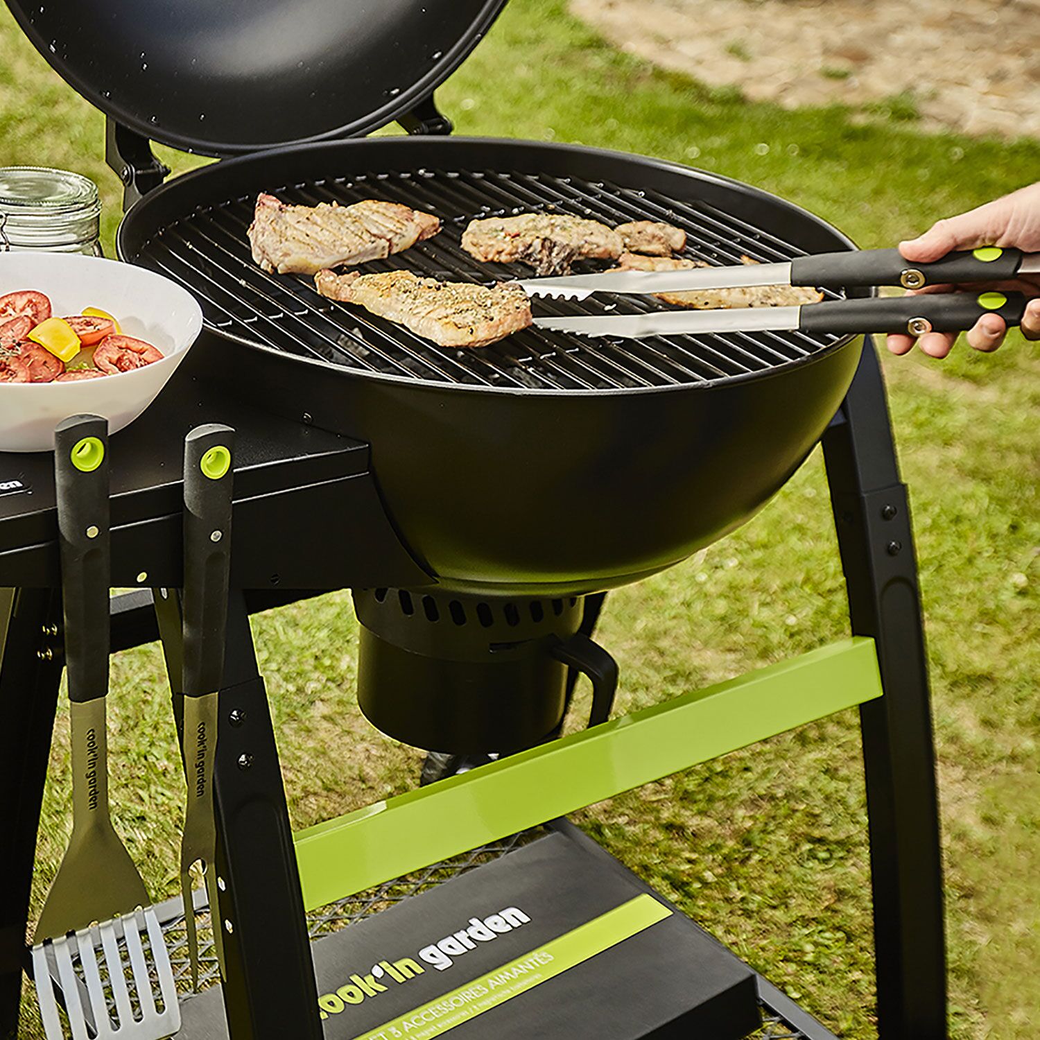 COOK'IN GARDEN - Set van 3 magnetische barbecueaccessoires