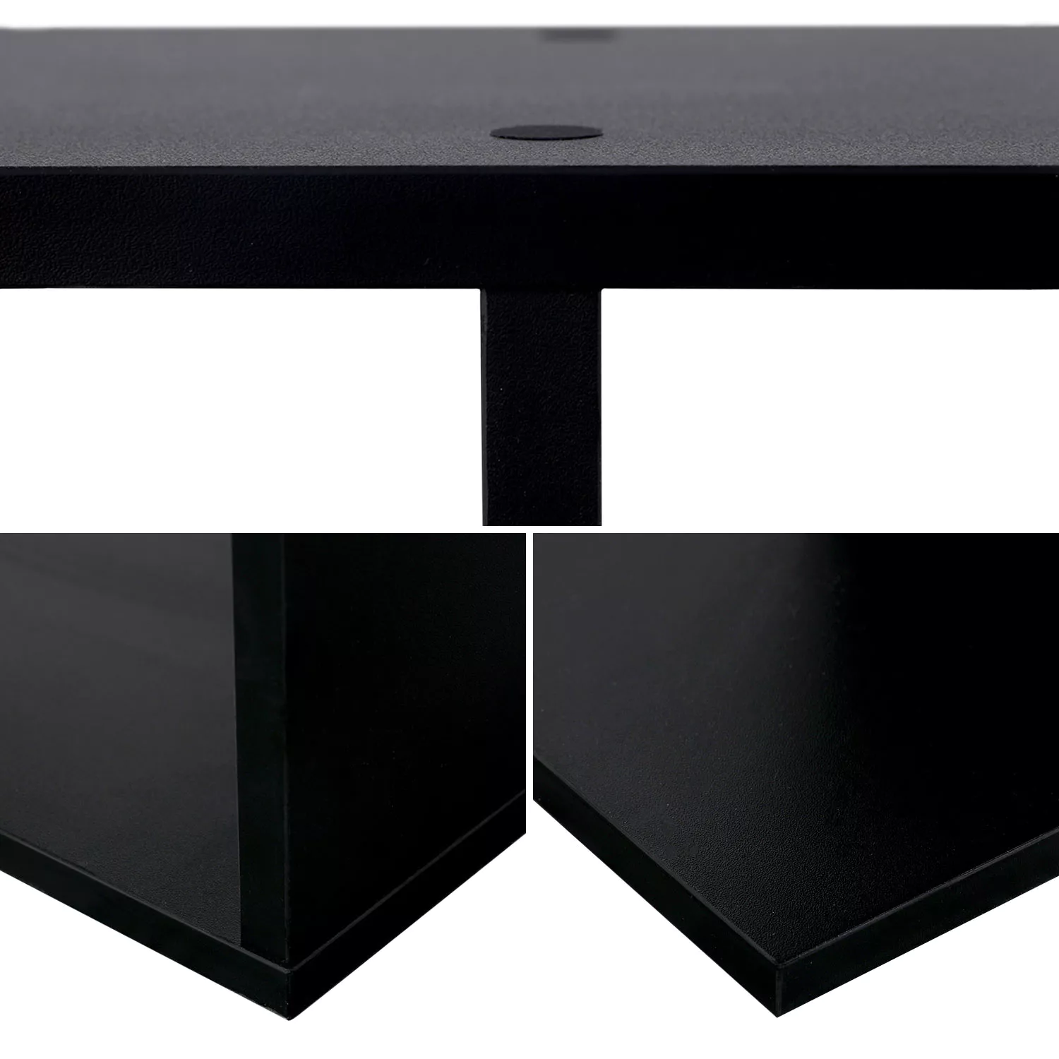 Bibliothèque 6 étagères noire VIRGINIA