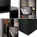 Bibliothèque 8 étagères multiformes noire JANE