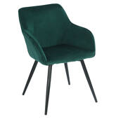 Chaise vintage velours vert