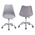 Chaise de bureau réglable en hauteur grise ANNE