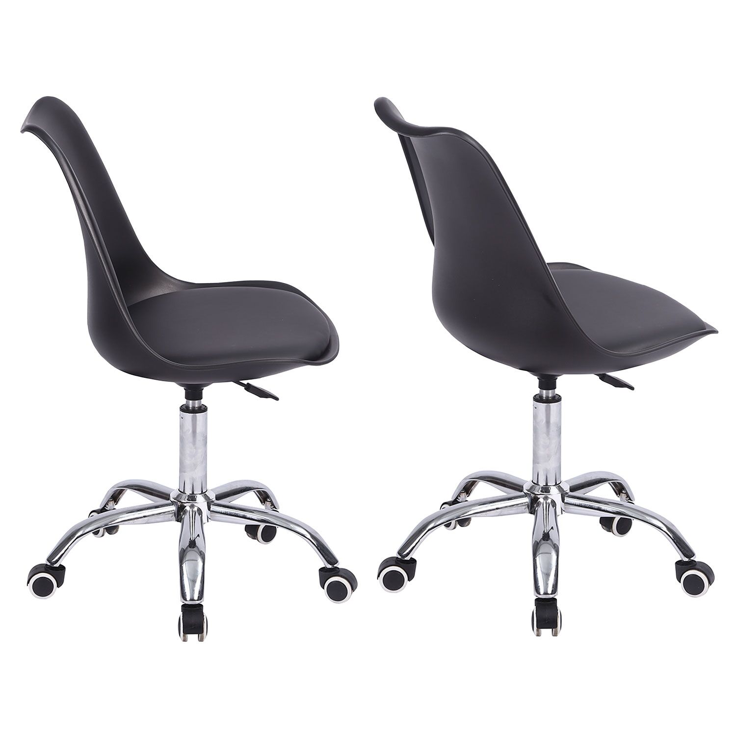 Chaise de bureau réglable en hauteur noire ANNE