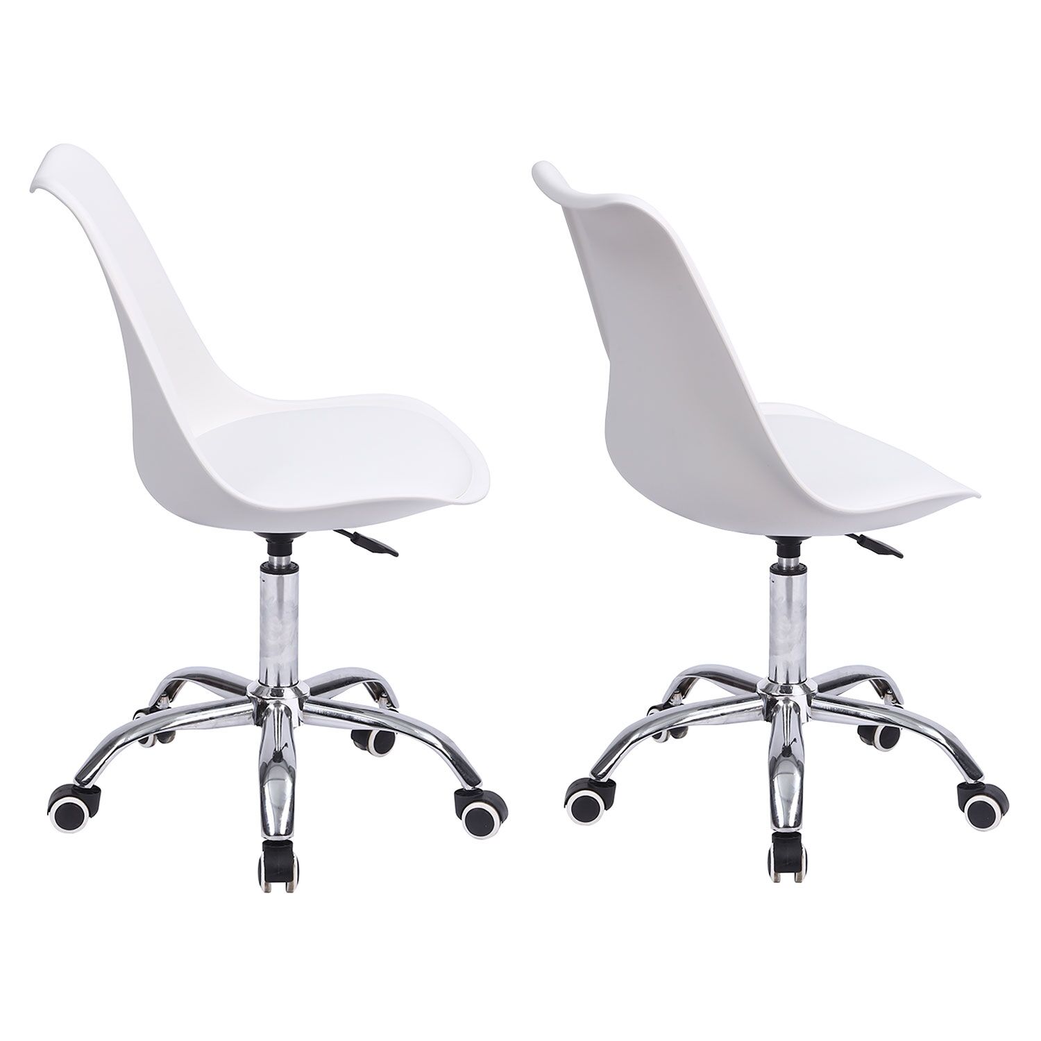 Chaise de bureau réglable en hauteur blanche ANNE