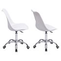 Chaise de bureau réglable en hauteur blanche ANNE