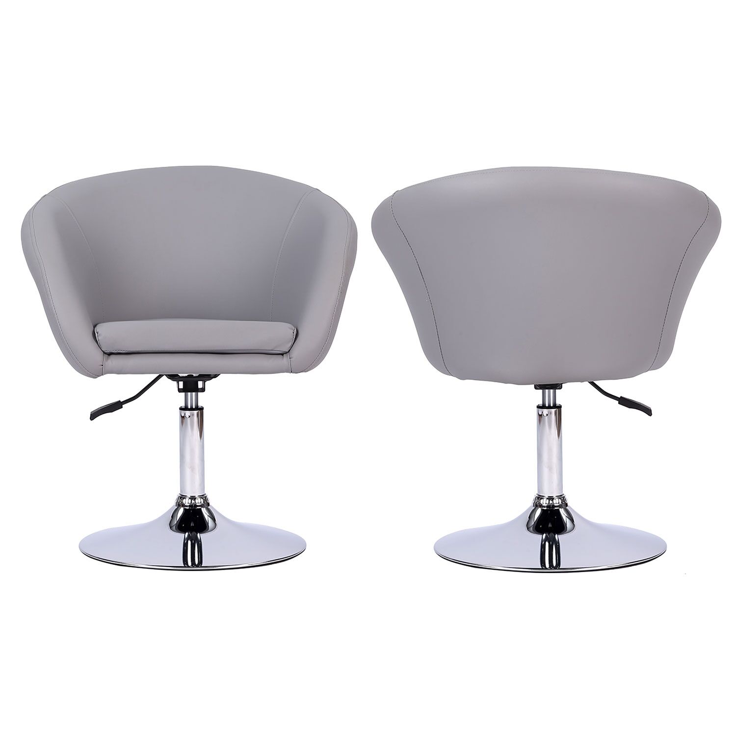 Tabouret de bar en simili gris GABIN