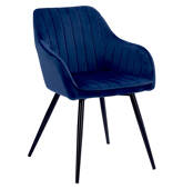 Chaise en velours bleue
