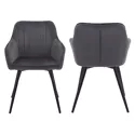 Lot de 2 chaises en velours BERTILLE grises