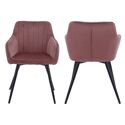 Lot de 2 chaises en velours BERTILLE roses