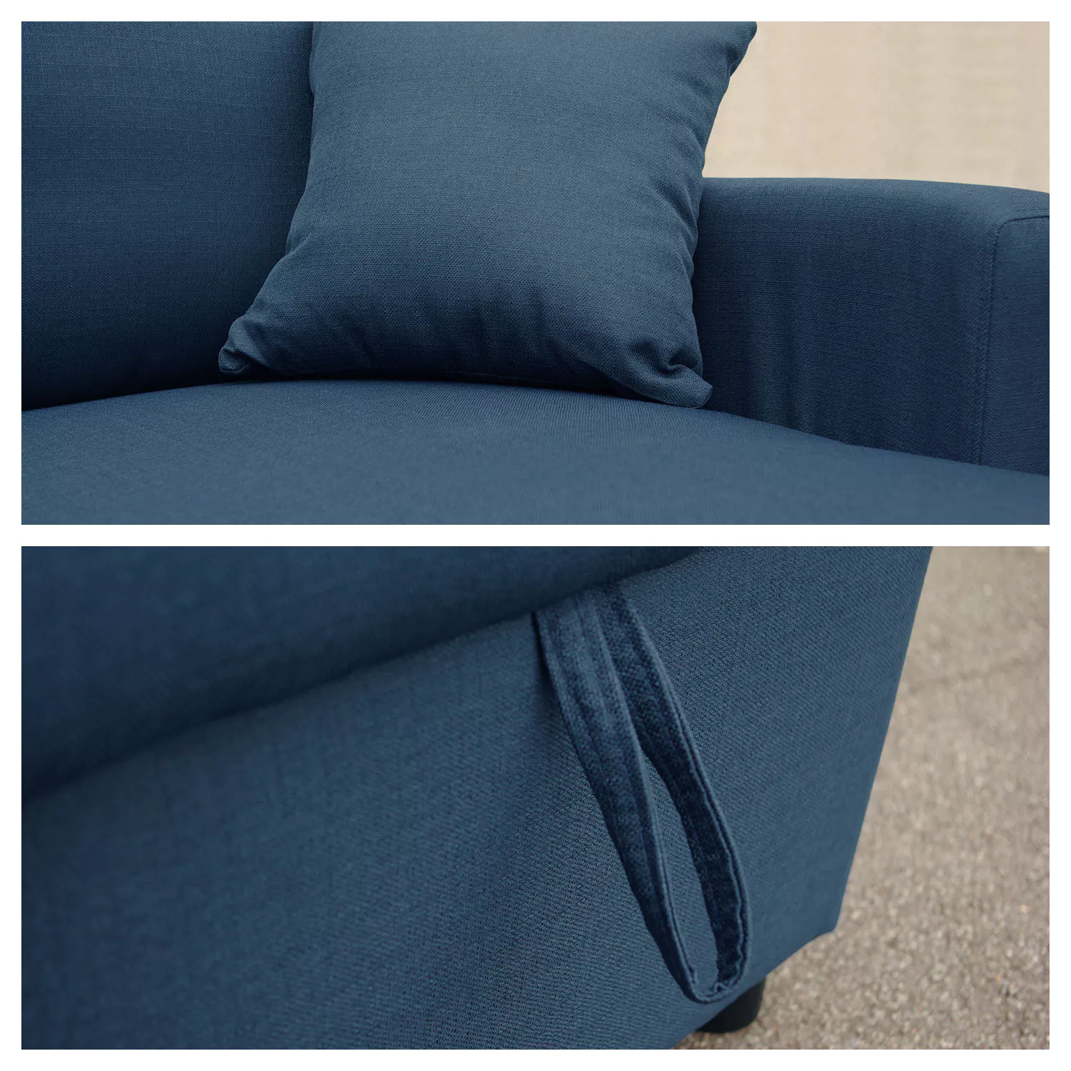 CLARK 3 zits hoekslaapbank blauw