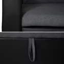 Canapé d'angle convertible CLARK 3 places gris chiné et noir