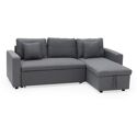 Ausziehbares Ecksofa CLARK 3-Sitzer grau
