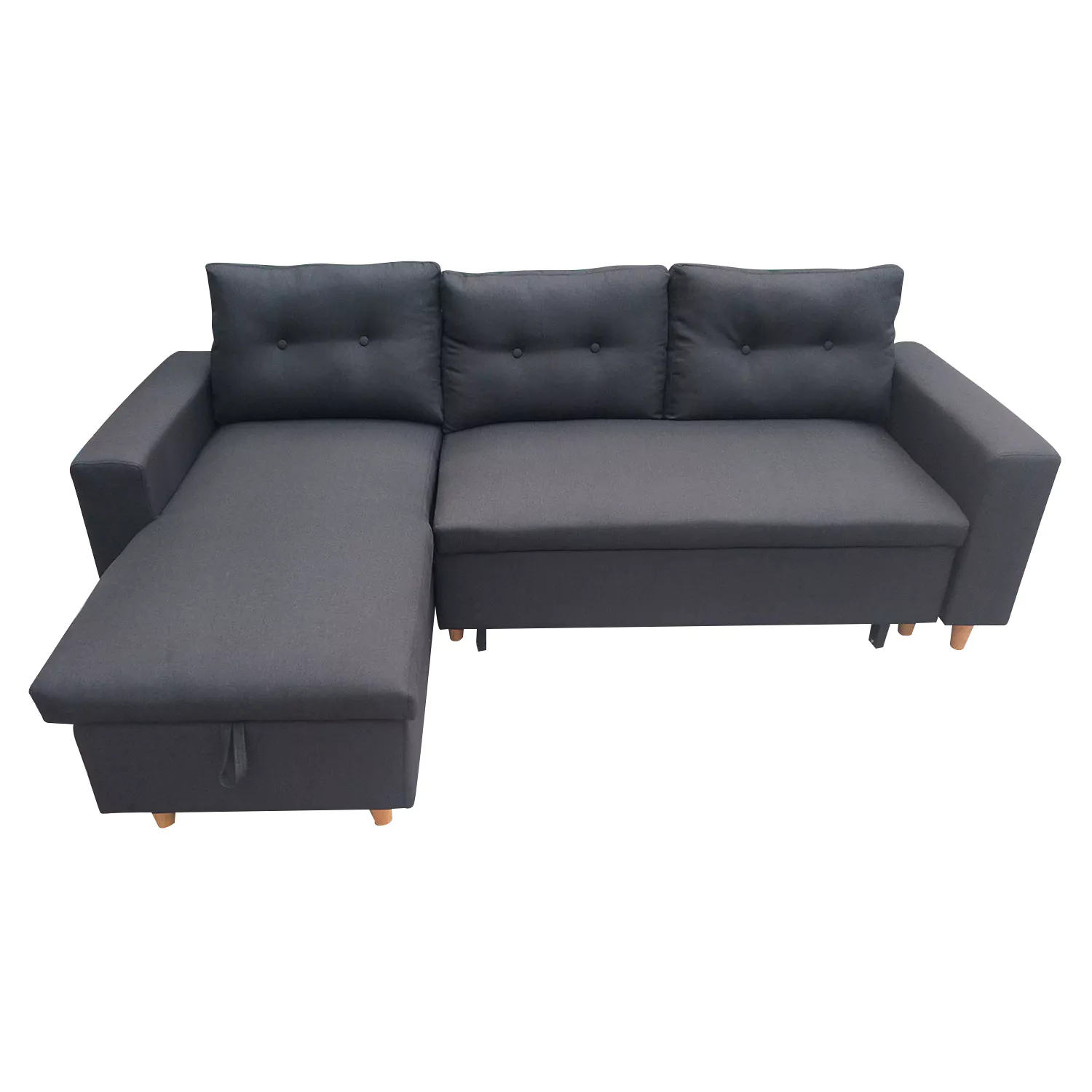 WADE 3 zits hoekslaapbank antracietgrijs