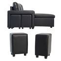 TONY 3 zits hoekslaapbank zwart