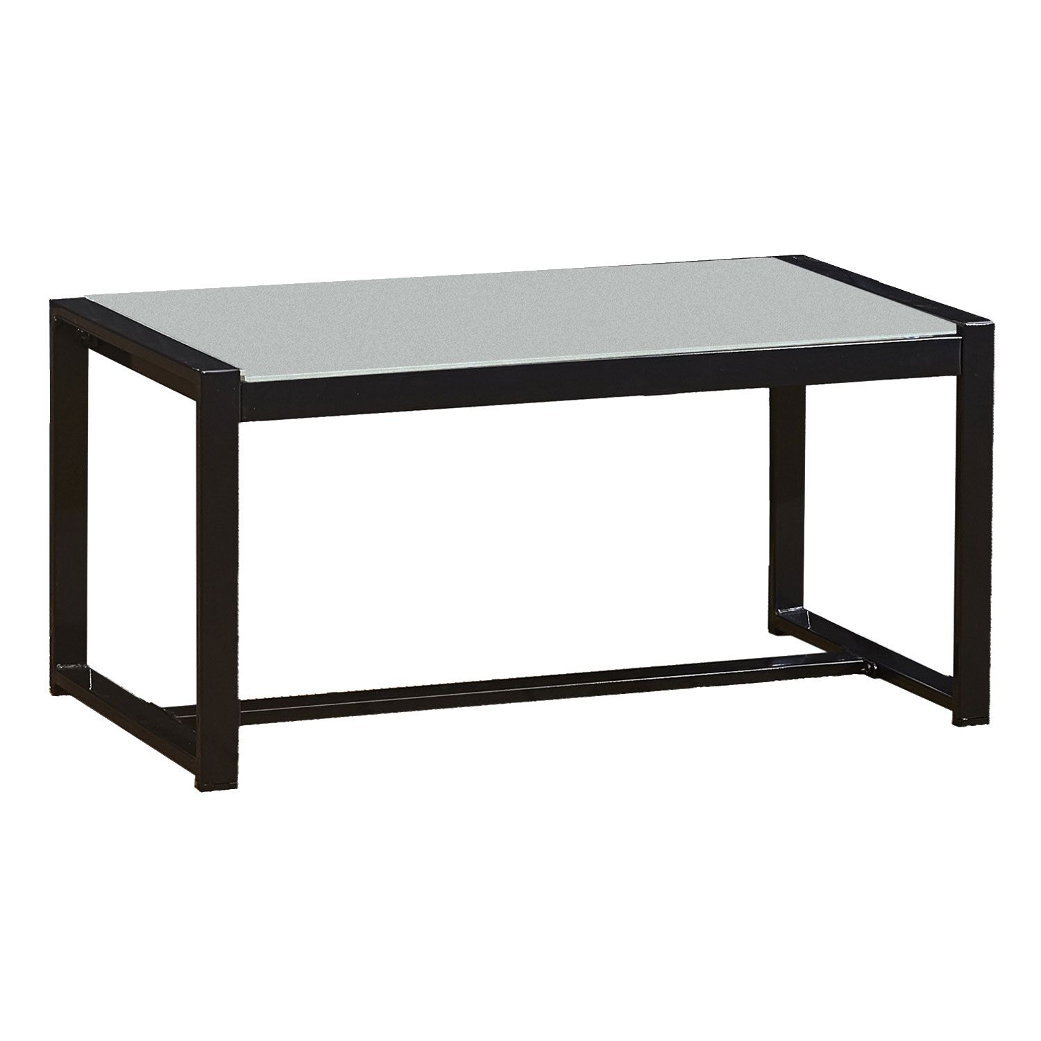 MAJORQUE tuinmeubelset in zwart gevlochten kunststof - ivoorkleurige kussens