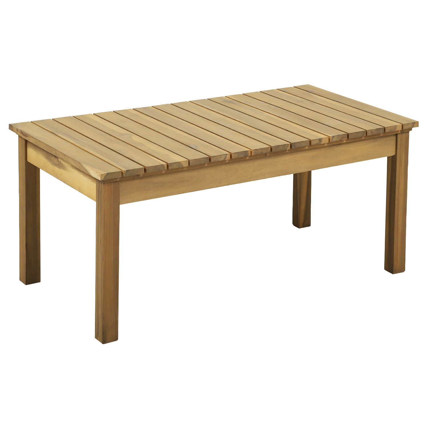 Gartenmöbel ARUBA aus Akazienholz 4 Sitzplätze - graue Kissen