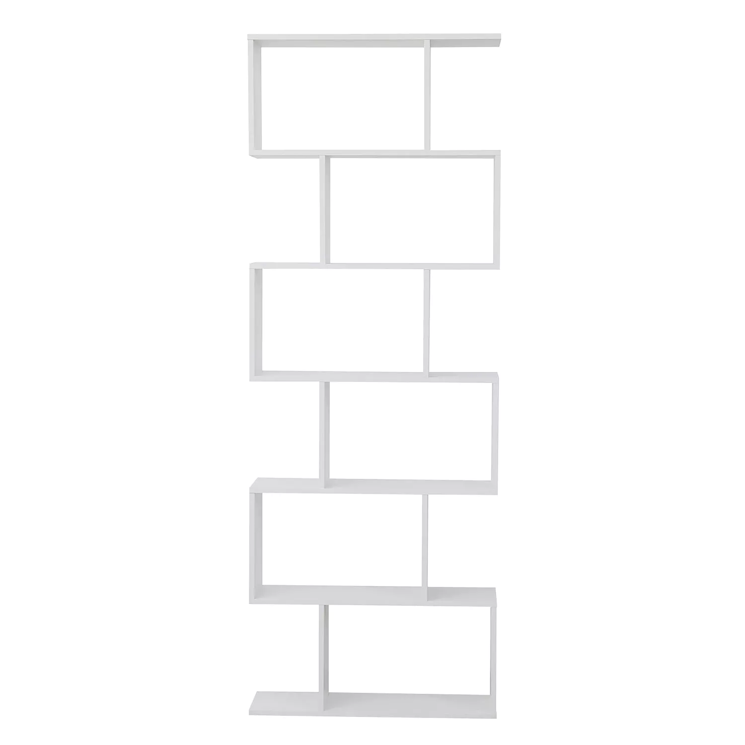 Bibliothèque 6 étagères blanche VIRGINIA