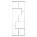 Bibliothèque 8 étagères multiformes blanche JANE