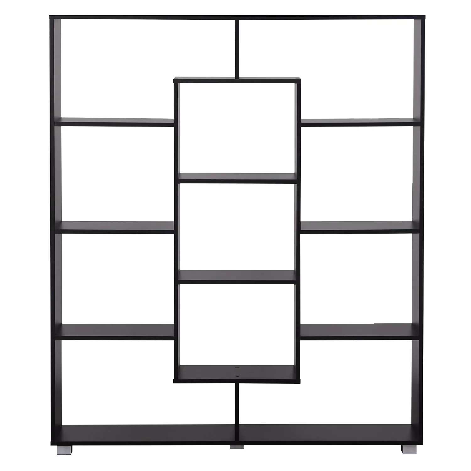 Bibliothèque 11 étagères multiformes noire EMILY