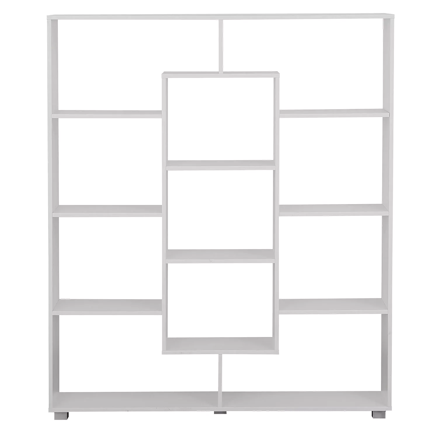 Bibliothèque 11 étagères multiformes blanche EMILY