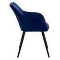 Lot de 2 chaises en velours BERTILLE bleues