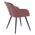 Lot de 2 chaises en velours BERTILLE roses