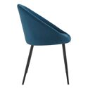 Pack de 2 sillas vintage de terciopelo azul DIANE