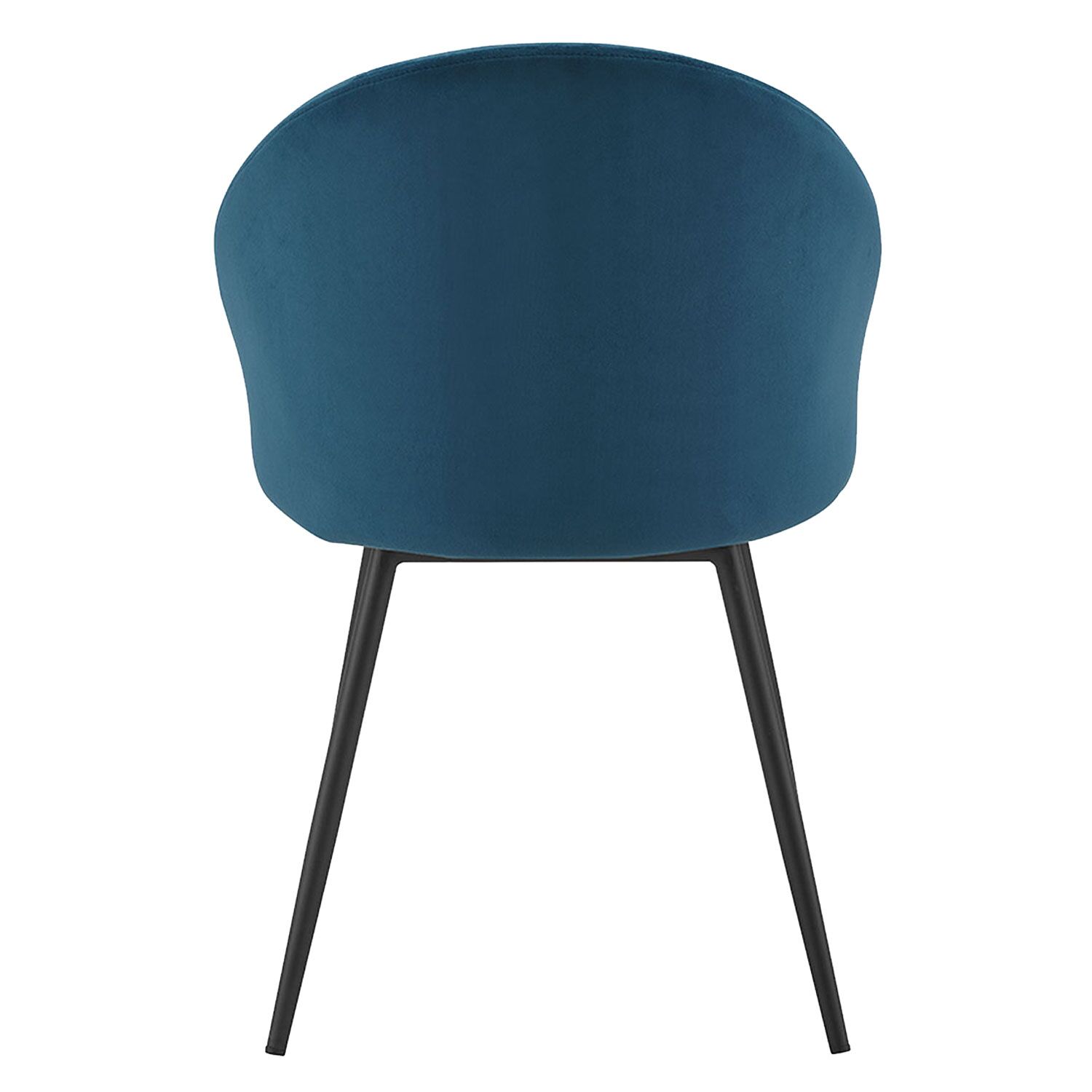 2er Set Vintage-Stühlen DIANE blauer Samt