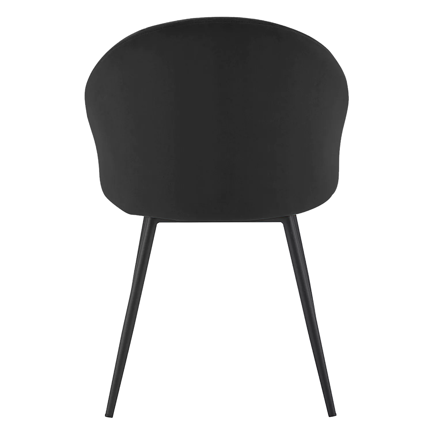 Pack de 2 sillas vintage de terciopelo negro DIANE