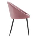 Pack de 2 sillas vintage de terciopelo rosa DIANE