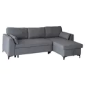 Canapé d'angle convertible LOGAN 3 places gris