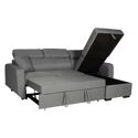 Canapé d'angle convertible WARREN 3 places gris